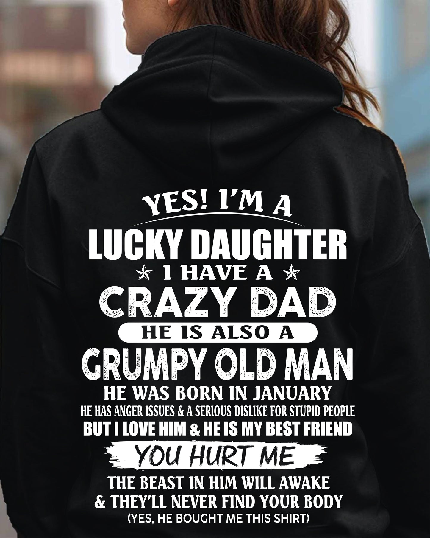 January - Awesome Grumpy Old Dad - Special gift for your daughter From Dad - NGHL01 (SKU10-50-01)