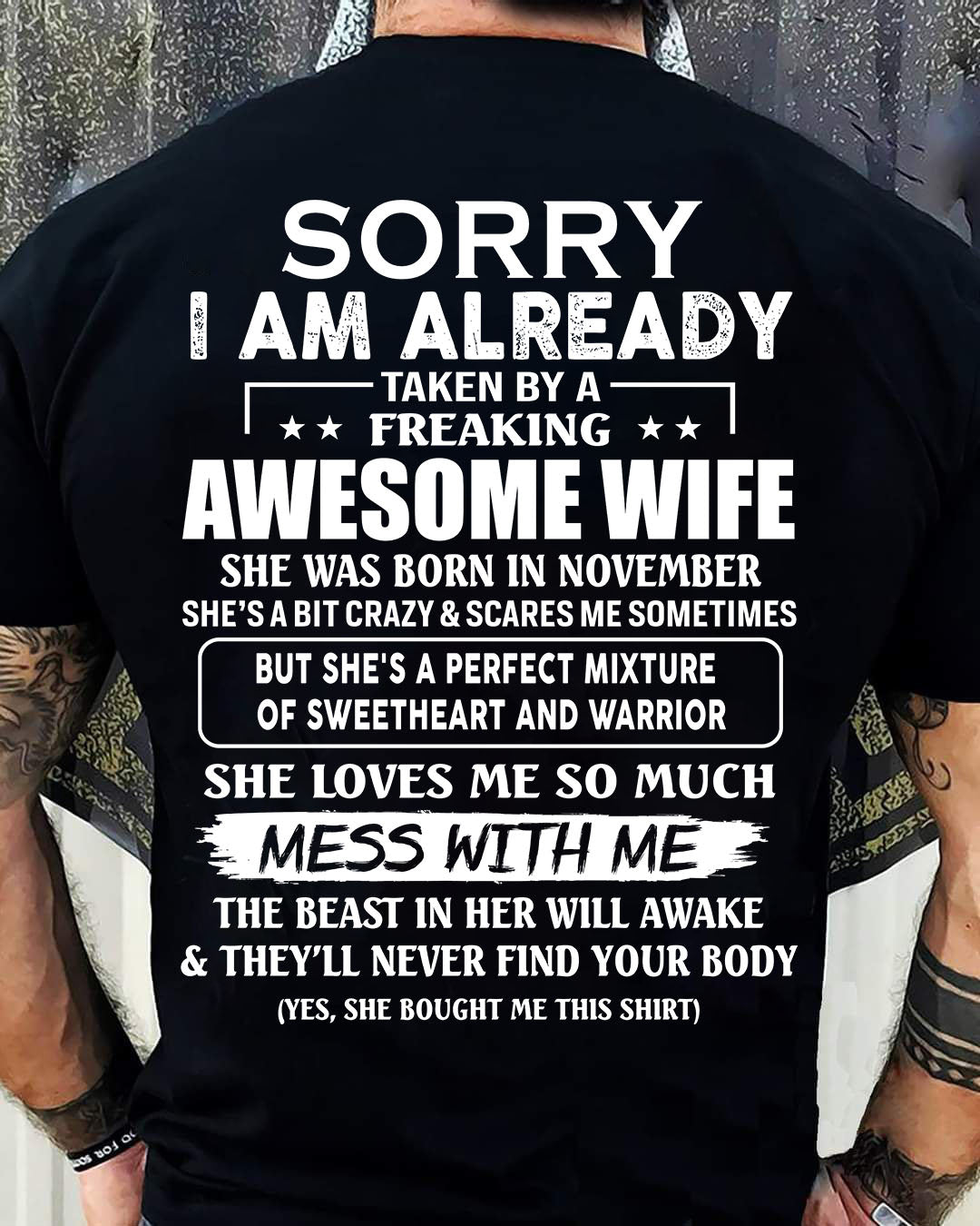 Wife November - Perfect gift for husband From Wife - NGHL11 (SKU68-86-11)
