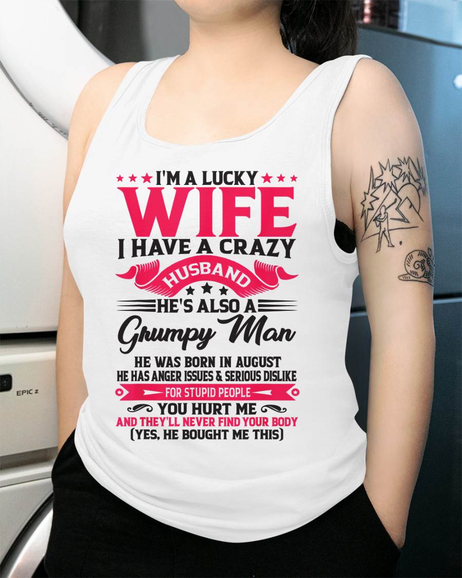 AUGUST - TO MY WIFE - I'M A LUCKY WIFE - GIFT FROM HUSBAND - NGHL08 (SKU10-136-08)