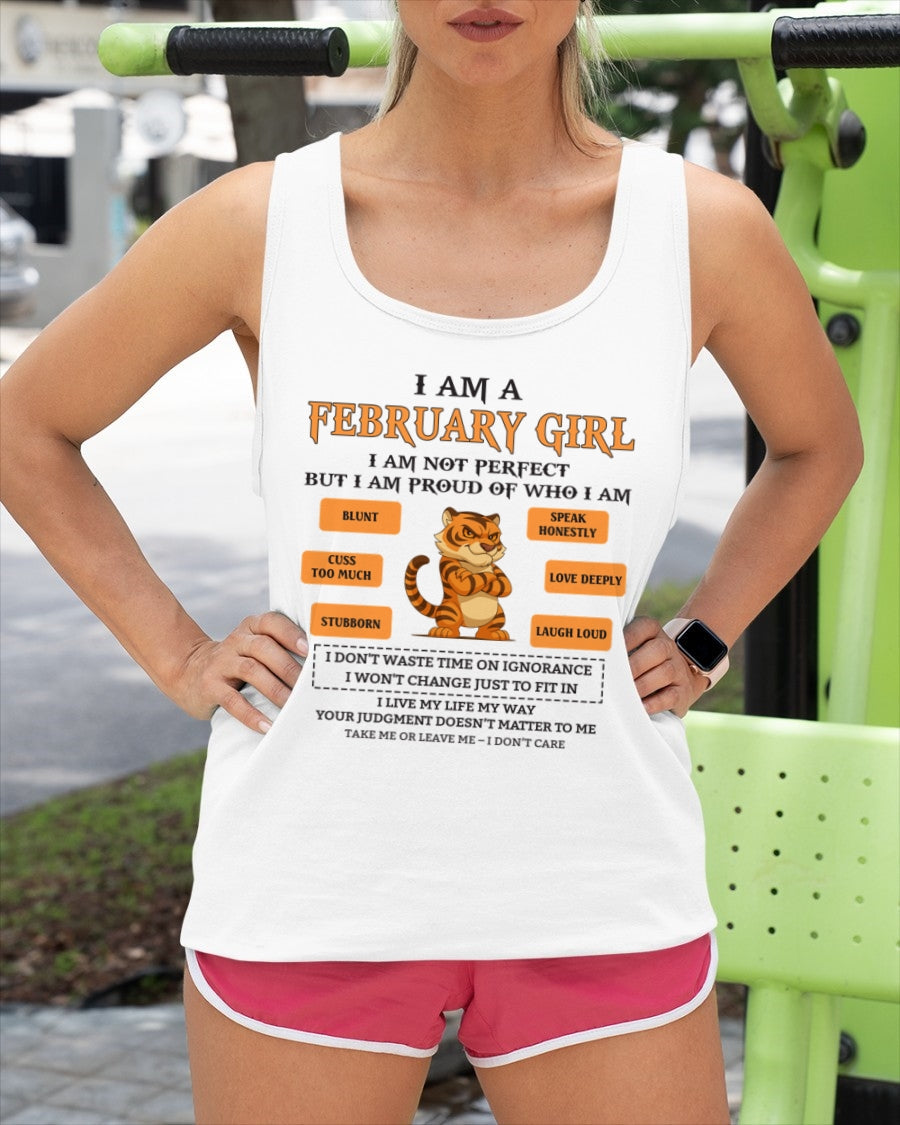 "I AM A FEBRUARY GIRL" - Birthday Gift For February Girls - FMA NGHL02 (SKU26T-01-62-02)
