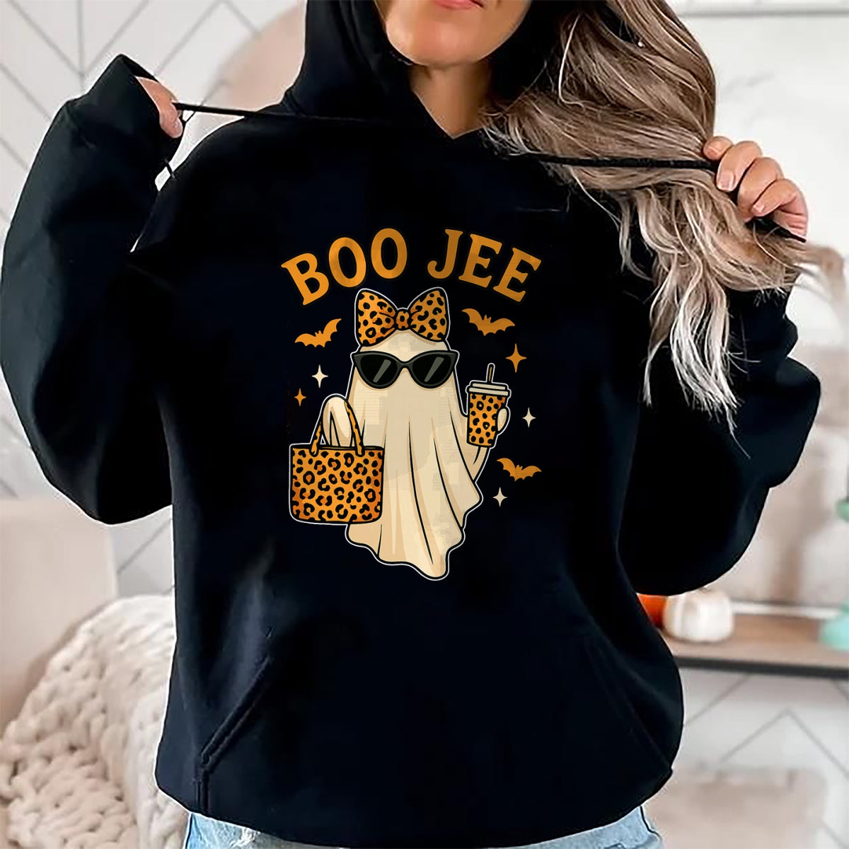 Boojee Ghost Halloween Shirt Women Girls Boo JEE Ghost Kids T-Shirt - Halloween Unisex T-Shirt/Hoodie - NGHL00