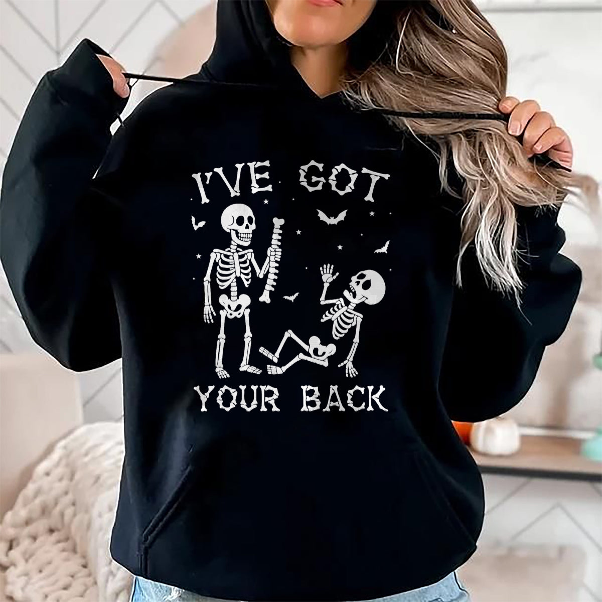 Halloween Skeletons Ive Got Your Back Costume Men Women Kids T-Shirt - Halloween Unisex T-Shirt/Hoodie - NGHL00