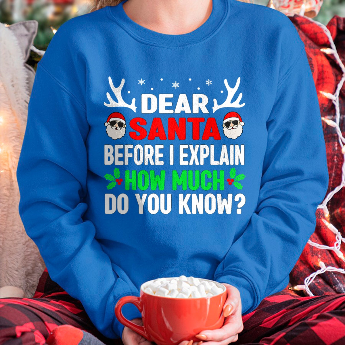 Funny Christmas Kids Adults Dear Santa I Can Explain T-Shirt - Christmas Unisex T-Shirt/Hoodie/Sweatshirt - NGHL00