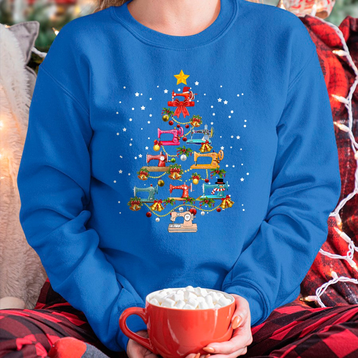 Funny Sewing Machine Christmas Tree Christmas Ornament Women T-Shirt - Christmas Unisex T-Shirt/Hoodie/Sweatshirt - NGHL00