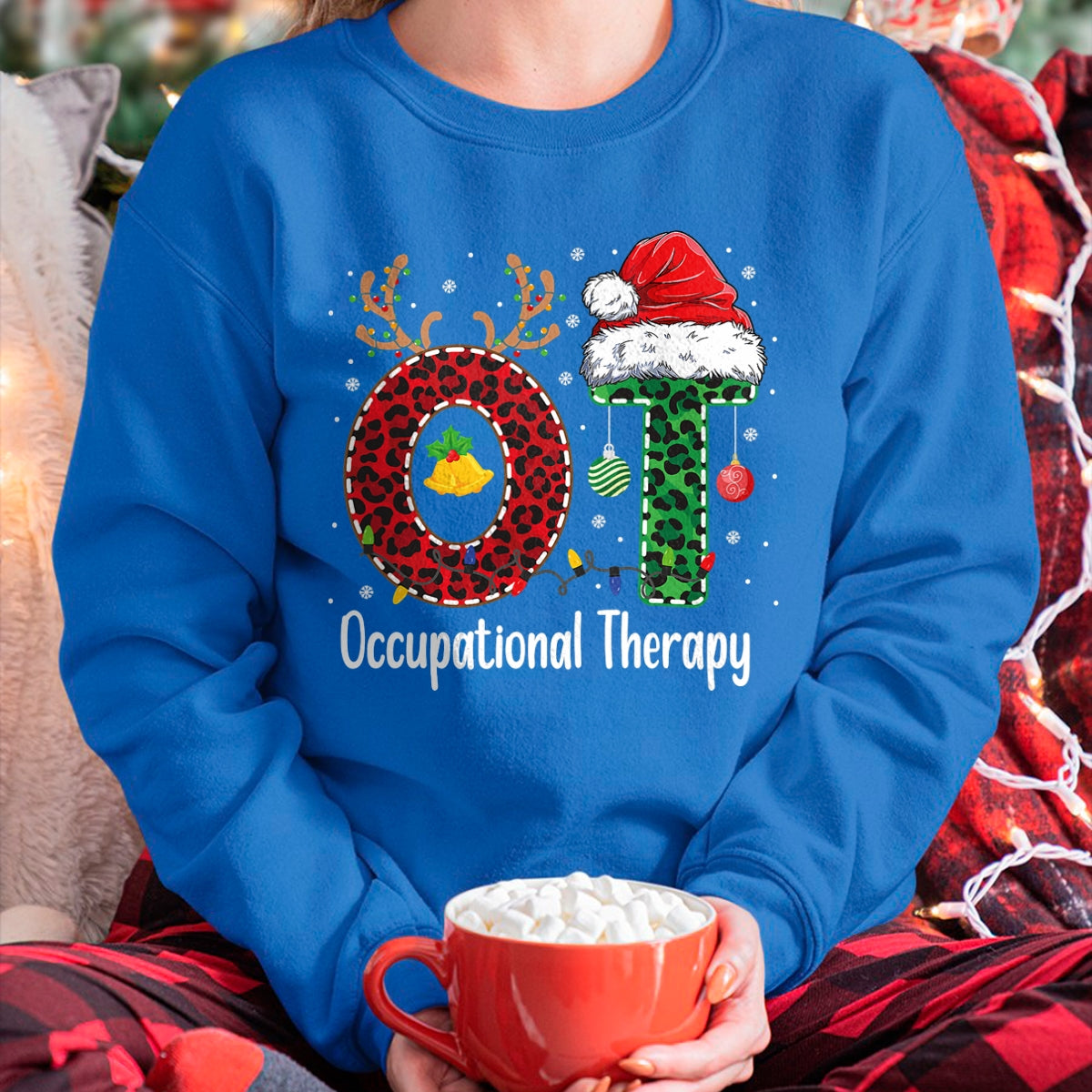 Occupational Therapy Christmas santa hat OT Therapist T-Shirt - Christmas Unisex T-Shirt/Hoodie/Sweatshirt - NGHL00
