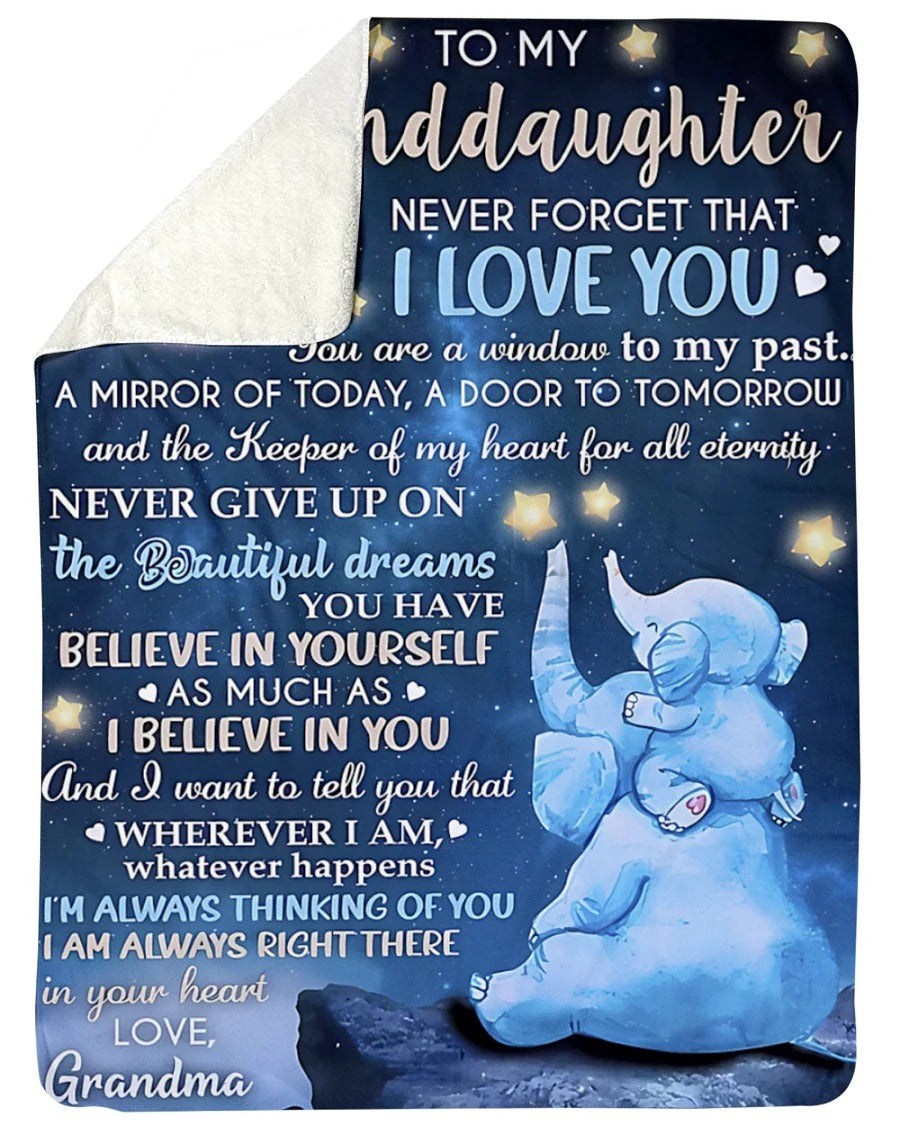 BLANKET FOR GRANDDAUGHTER – COMFORT & WARMTH GIFT FROM GRANDMA Sherpa Fleece Quilt Blanket NGHL00 (SKU-CHAU-B20)