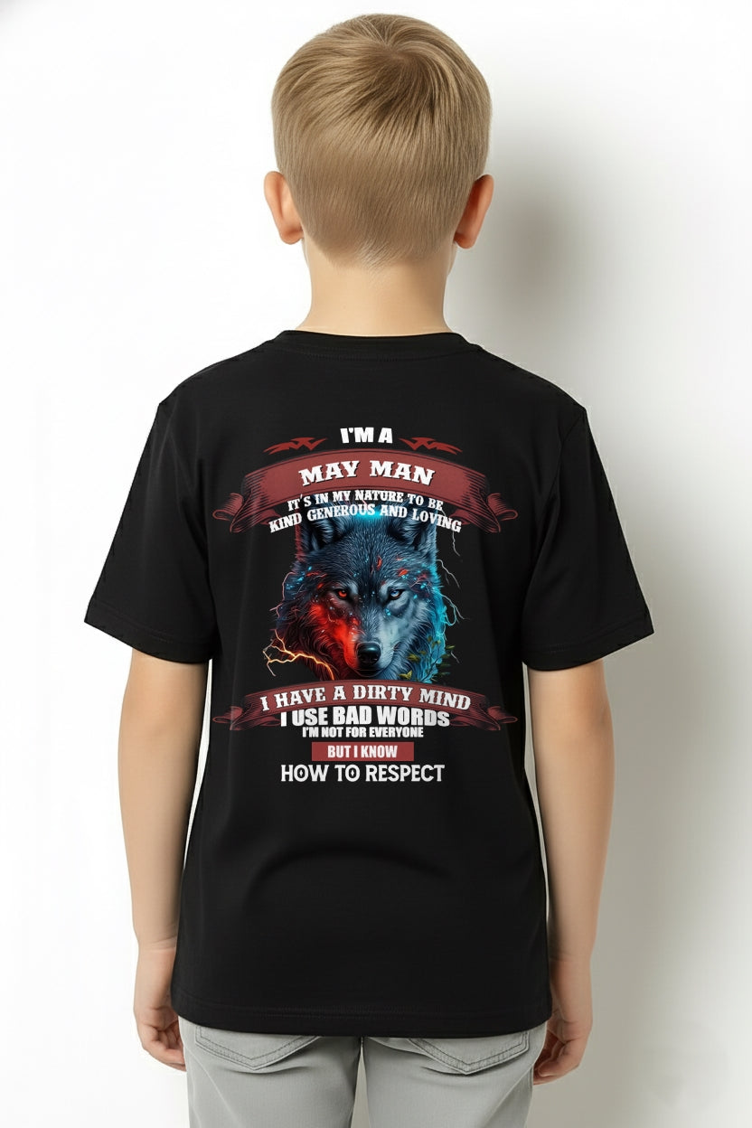 MAY - KNOW HOW TO RESPECT - BIRTHDAY T-SHIRT FOR MEN - NGHL05 / male (SKU12-162-05)