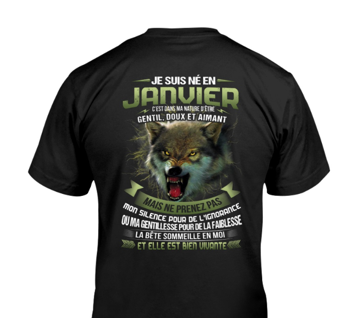 JE SUIS NÉ EN JANVIER C’EST DANS MA NATURE D’ÊTRE GENTIL, DOUX ET AIMANT FR01 NGHL01