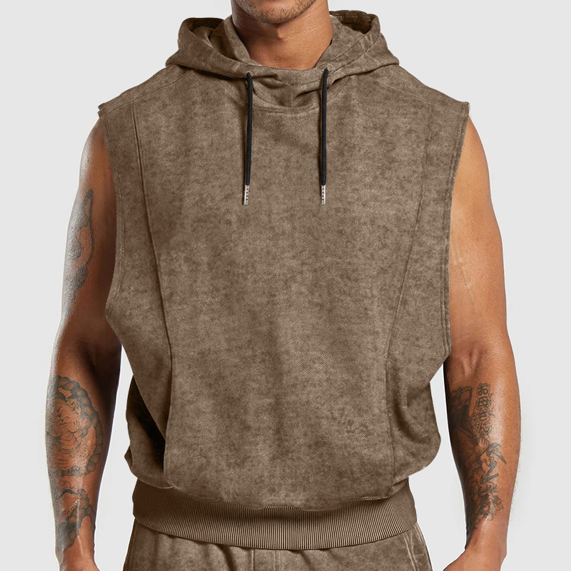 Fully printed hooded vest - A09-805 - GIA MOI