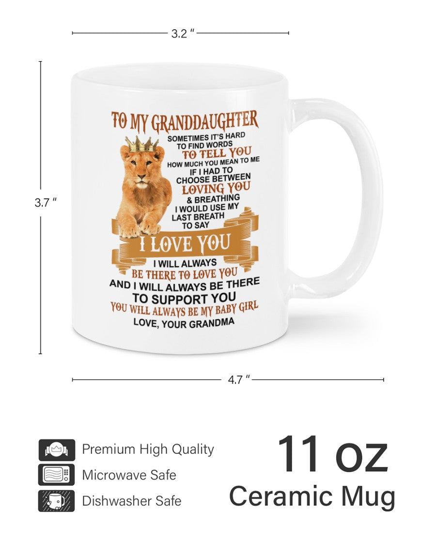 TO GRANDDAUGHTER MUG 01 - GIFT FROM GRANDMA - NGHL00