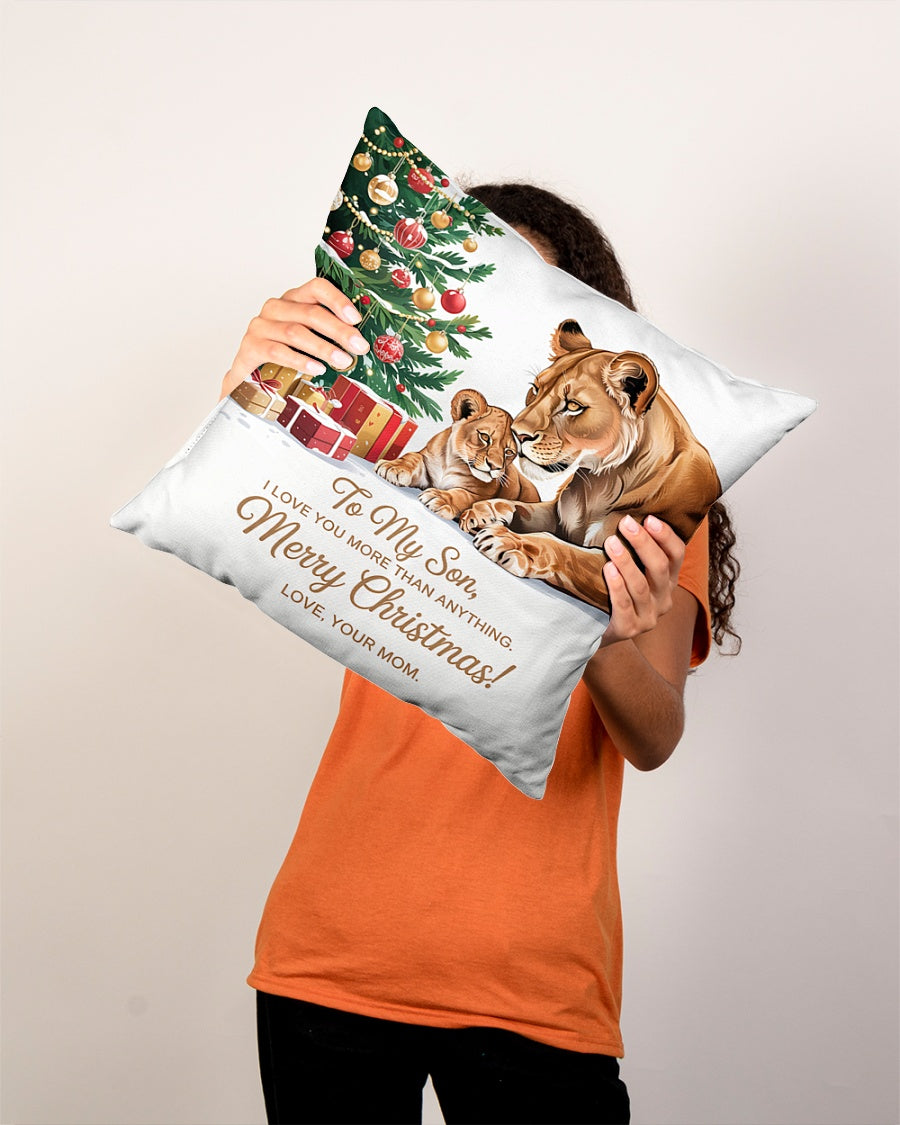 TO MY SON - CHRISTMAS PILLOW – PERFECT GIFT FROM MOM