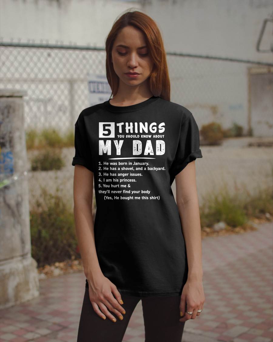 5 THINGS ABOUT MY DAD - PERFECT GIFT FOR YOUR DAUGHTER - GIFT FROM DAD - NGHL01 (SKU12-240-01)