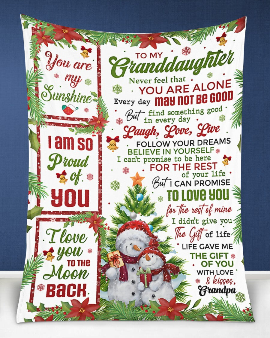 BLANKET FOR GRANDDAUGHTER – COMFORT & WARMTH CHRISTMAS GIFT FROM GRANDPA Sherpa Fleece Quilt Blanket NTTD00 (SKUB10-184)
