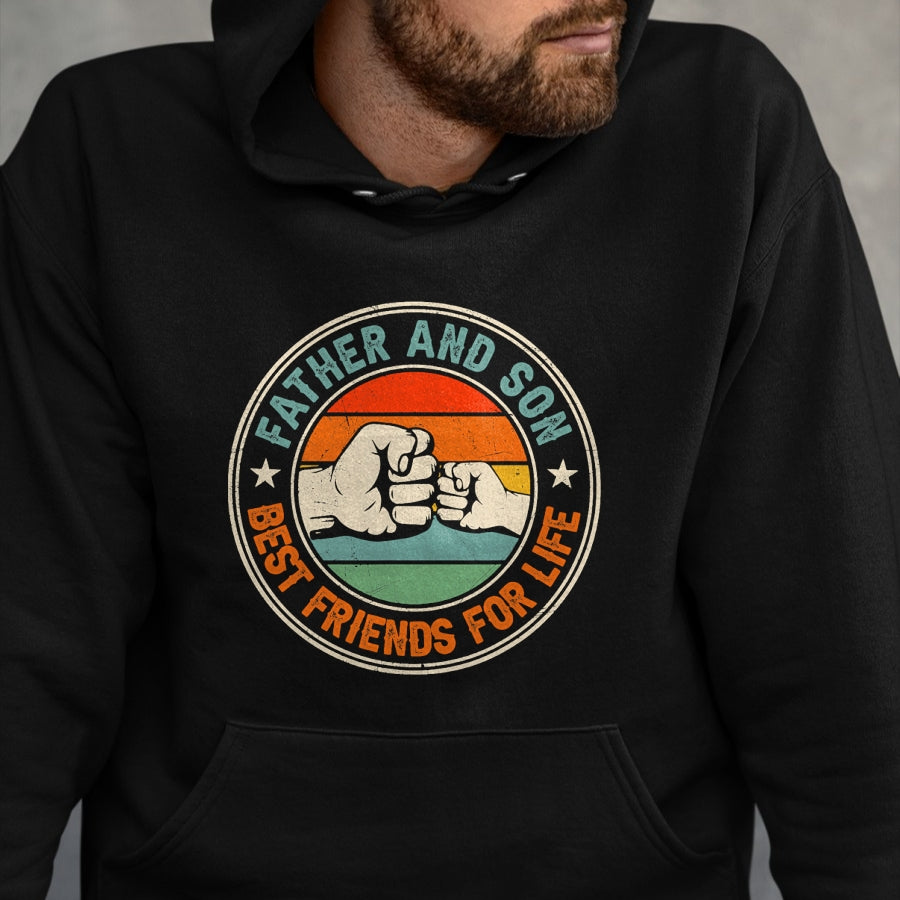Father And Son Best Friends For Life Matching Father's Day T-Shirt - Gift From Dad Unisex T-Shirt/Hoodie - NGHL00 (SKUT-2310EMAILDS-21)