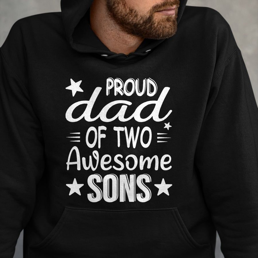 Men Dad Of 2 Boys Two Sons Father's Day T-Shirt - Gift From Dad Unisex T-Shirt/Hoodie - NGHL00 (SKUT-2310EMAILDS-37)