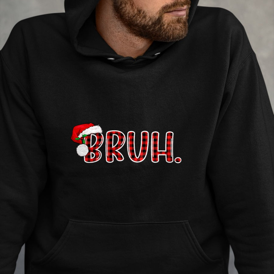 Bruh Funny Christmas Plaid Teens Boys Kids Xmas Pajamas T-Shirt - Christmas Unisex T-Shirt/Hoodie/Sweatshirt - NGHL00