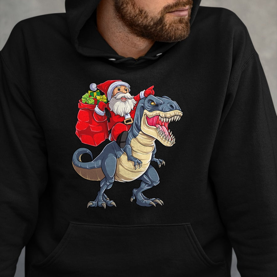 Dinosaur T rex Christmas Santa Boys Men Girls Xmas Squad T-Shirt - Christmas Unisex T-Shirt/Hoodie/Sweatshirt - NGHL00