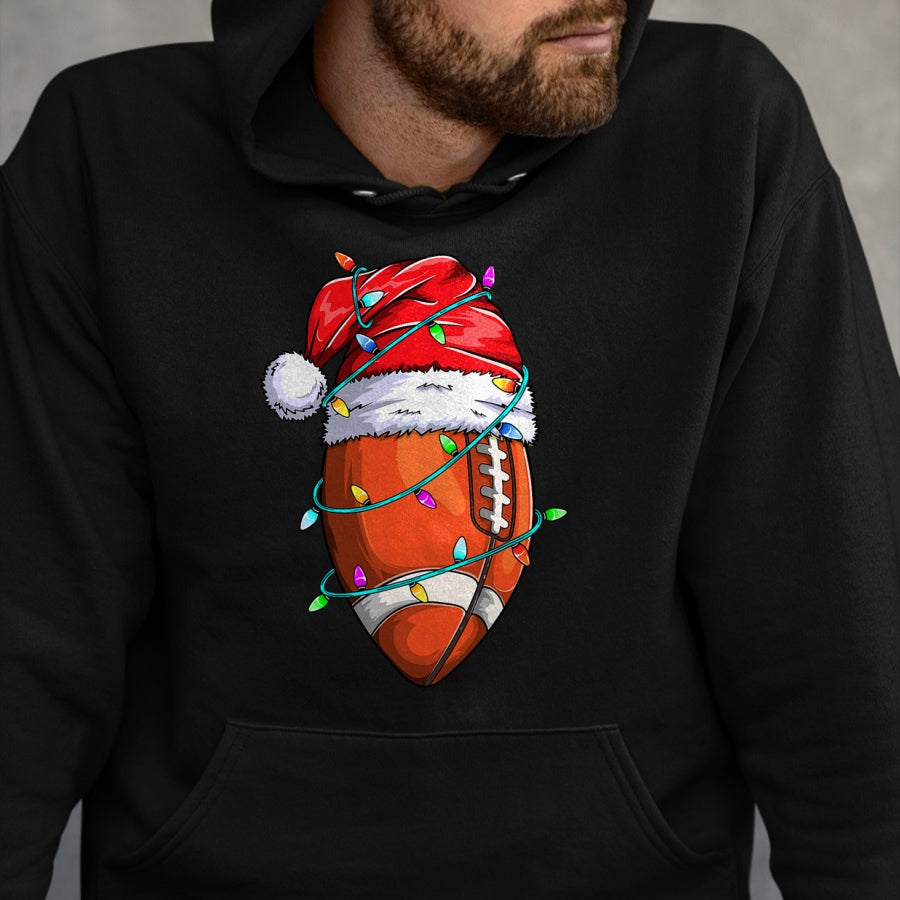 Santa Sports Design For Men Boys Christmas Football Player T-Shirt - Christmas Unisex T-Shirt/Hoodie/Sweatshirt - NGHL00