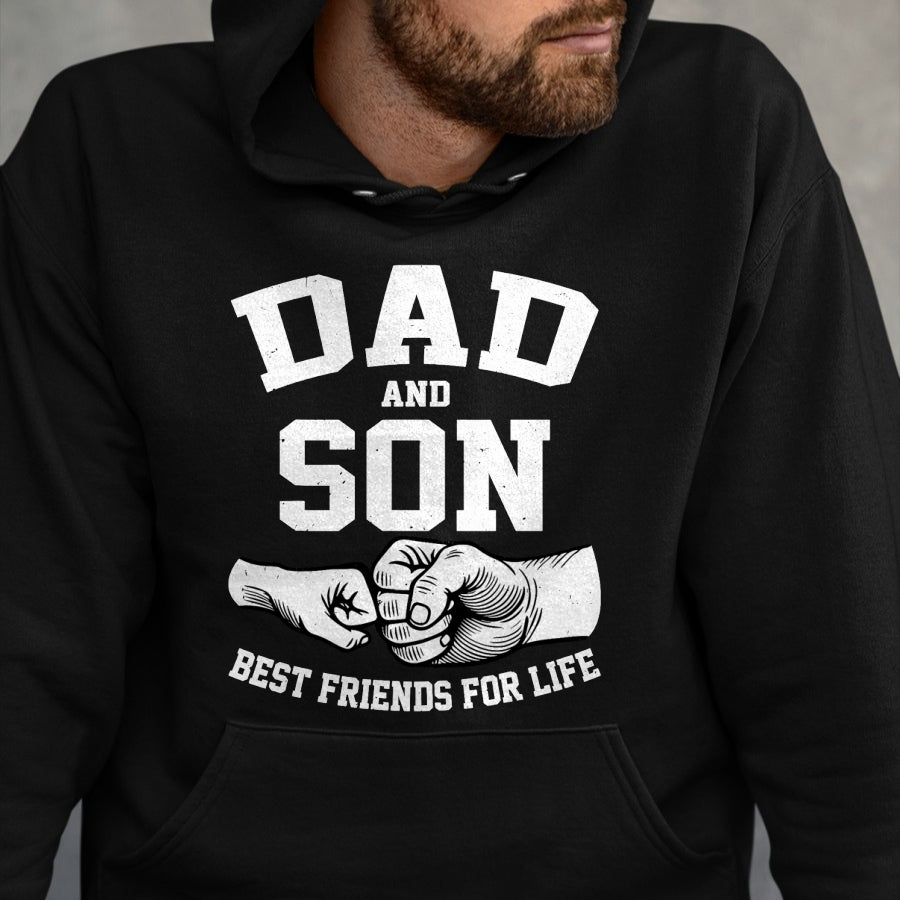 Dad and Son Best Friends for Life Fathers Day Dad and Son T-Shirt - Gift From Dad Unisex T-Shirt/Hoodie - NGHL00 (SKUT-2310EMAILDS-08)