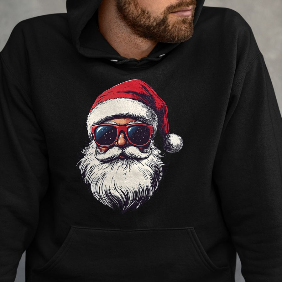 Cool Santa Claus Face Retro Sunglasses Christmas Men Boys T-Shirt - Christmas Unisex T-Shirt/Hoodie/Sweatshirt - NGHL00