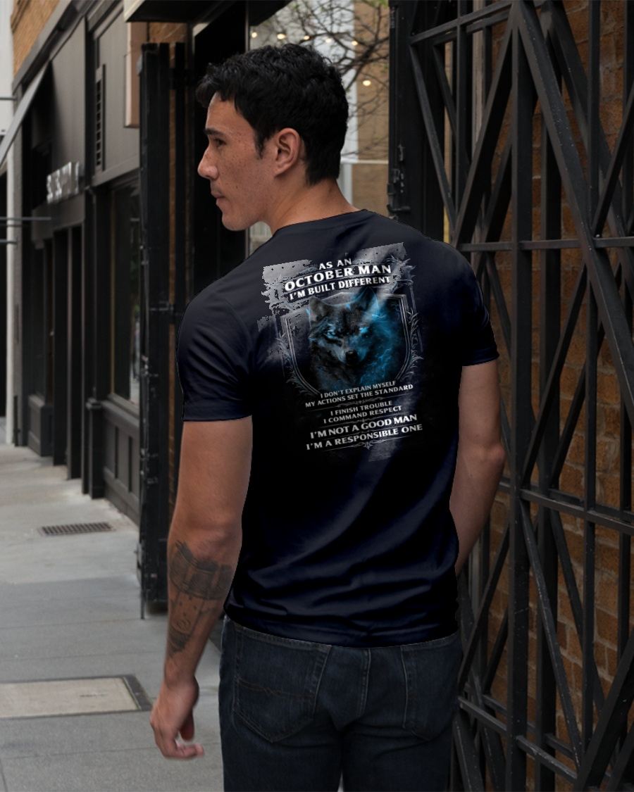 OCTOBER - BUILT DIFFERENT - BIRTHDAY T-SHIRT FOR MEN - NGHL10 (SKU12-301-10)