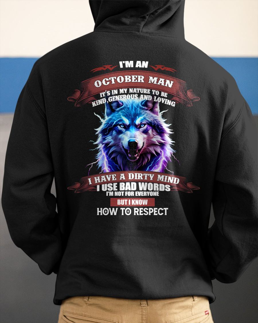 OCTOBER - KNOW HOW TO RESPECT - BIRTHDAY T-SHIRT FOR MEN - NGHL10 (SKU12-312-10)
