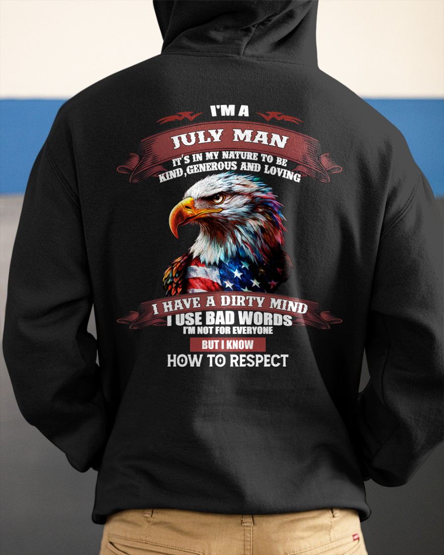 JULY - KNOW HOW TO RESPECT - BIRTHDAY T-SHIRT FOR MEN - NGHL07 (SKU12-311-07)