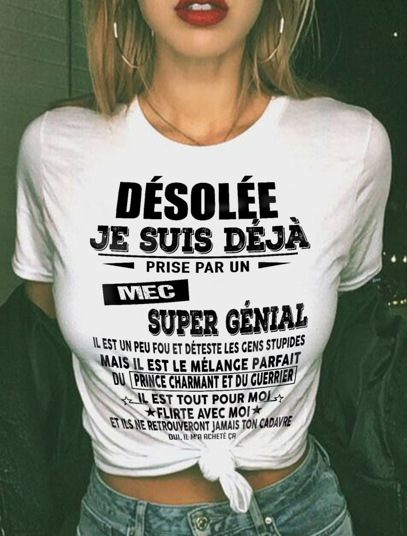 UN T-SHIRT MAGNIFIQUE POUR VOTRE FEMME - CADEAU DE LA PART DE SON MARI - frNGHL00 (SKUUP-04)