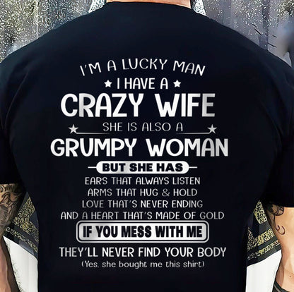LUCKY MAN OF A GRUMPY WIFE  - GIFT FROM WIFE - NGHL00 (SKU12-277-00)