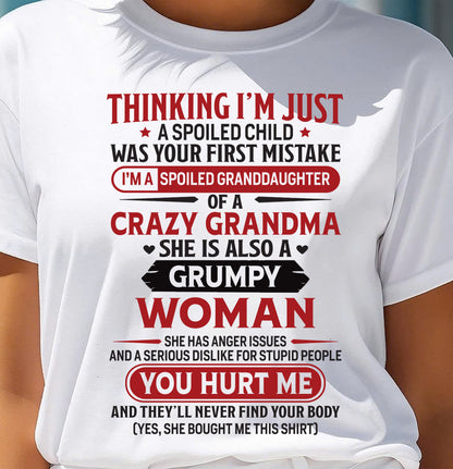 TO MY GRANDDAUGHTER - SPOILED GRANDDAUGHTER - GIFT FROM GRANDMA - NGHL00 (SKU10-117-00)