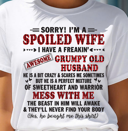 SPOILED WIFE OF AWESOME GRUMPY OLD HUSBAND - PERFECT GIFT  FROM HUSBAND - NGHL00 (SKU12-111-00)