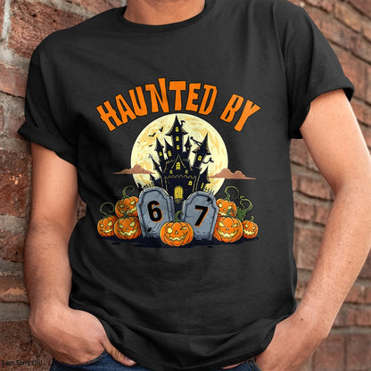 67 Funny Six Seven Gen Alpha Z Halloween 67 Haunted by 67 T-Shirt - Halloween Unisex Hoodie - NGHL00