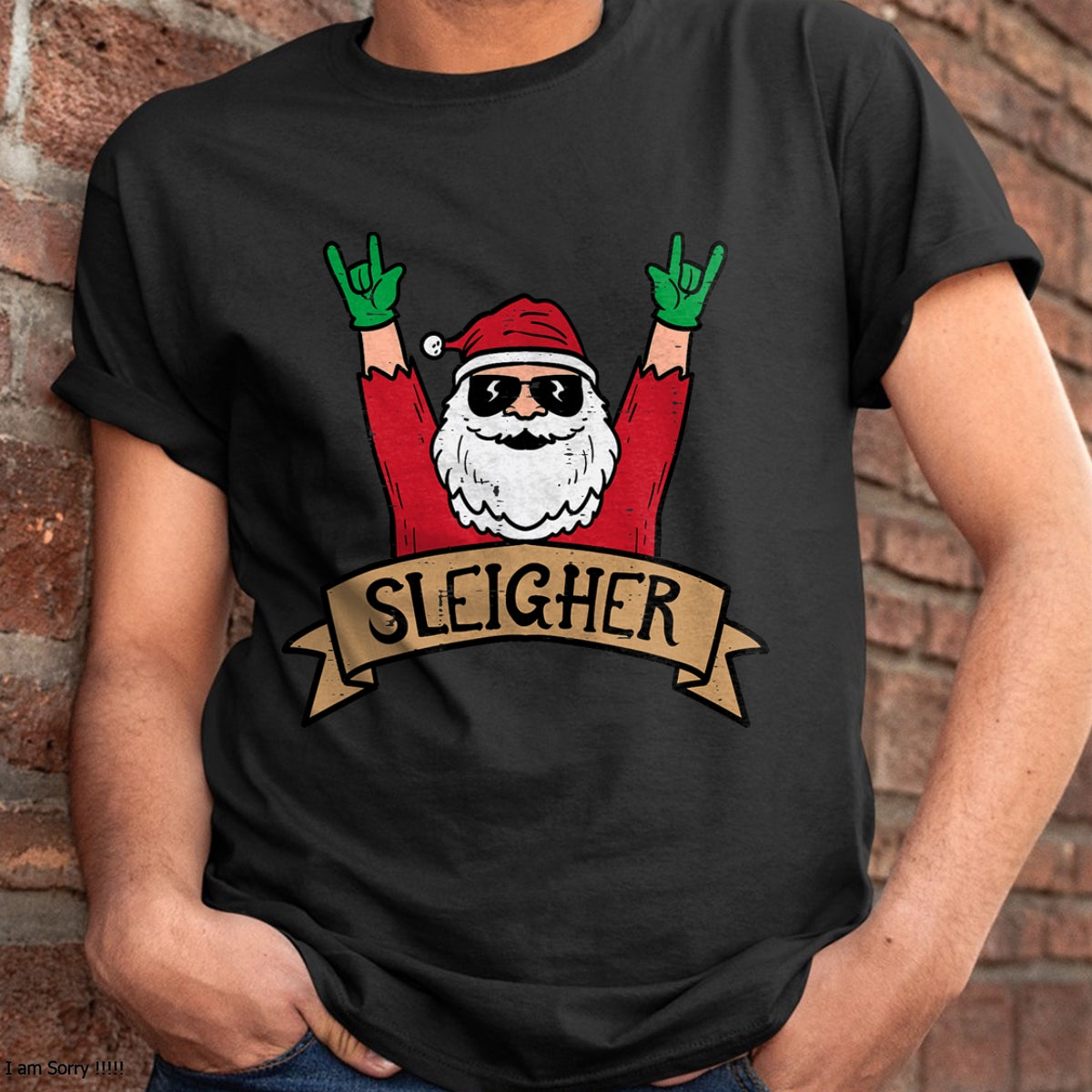 Christmas Sleigher Santa Rock Xmas Rocker Men Women Kids Boy T-Shirt - Christmas Unisex T-Shirt/Hoodie/Sweatshirt - NGHL00