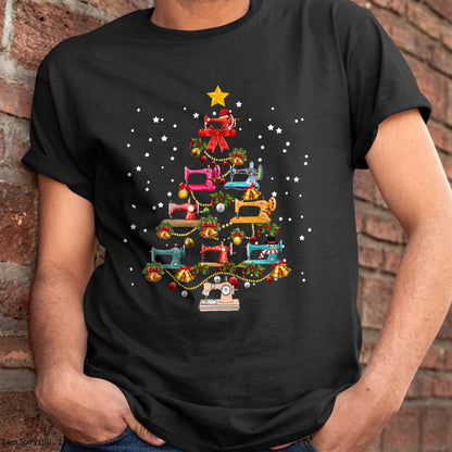 Funny Sewing Machine Christmas Tree Christmas Ornament Women T-Shirt - Christmas Unisex T-Shirt/Hoodie/Sweatshirt - NGHL00