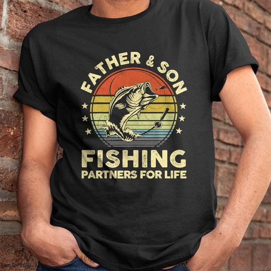 Father Son Matching Fishing Funny Bass Fish Dad Graphic T-Shirt - Gift From Dad Unisex T-Shirt/Hoodie - NGHL00 (SKUT-2310EMAILDS-27)