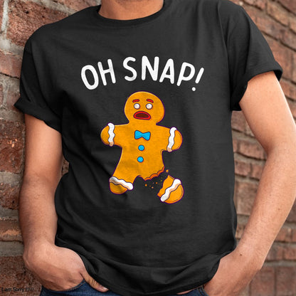 Gingerbread Man Oh Snap Christmas Funny Cookie Baking Gift Short Sleeve T-Shirt - Christmas Unisex T-Shirt/Hoodie/Sweatshirt - NGHL00 (Copy)