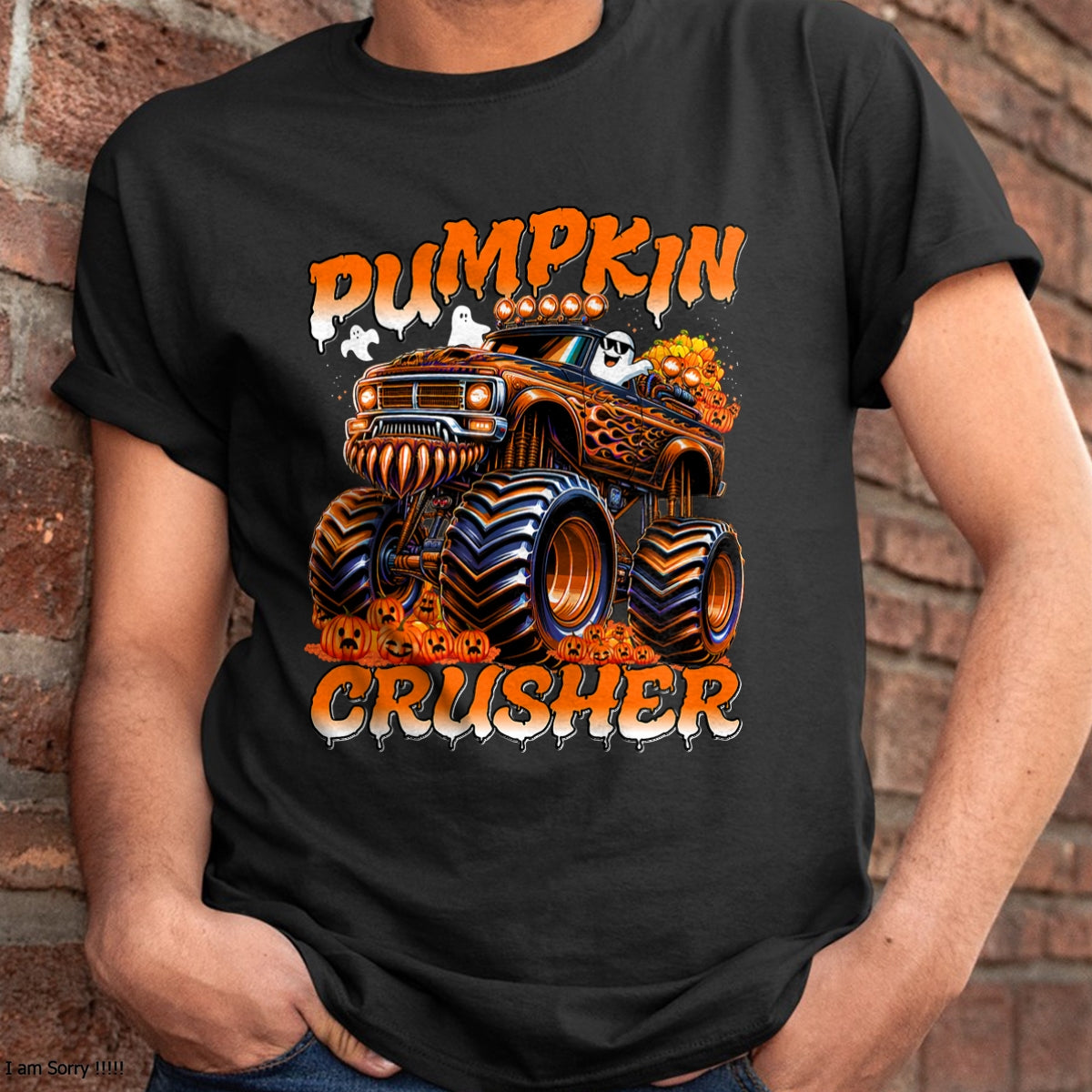 Pumpkin Crusher Monster Truck Ghosts Halloween for Boys T-Shirt - Halloween Unisex T-Shirt/Hoodie - NGHL00
