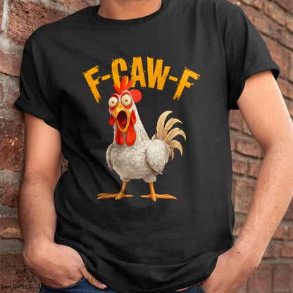 Funny F-Awk-F Chicken F-Caw-F Rooster Pun Retro T-Shirt - Halloween Unisex T-Shirt/Hoodie - NGHL00 (SKUT-1810HALLOWEEN-01)