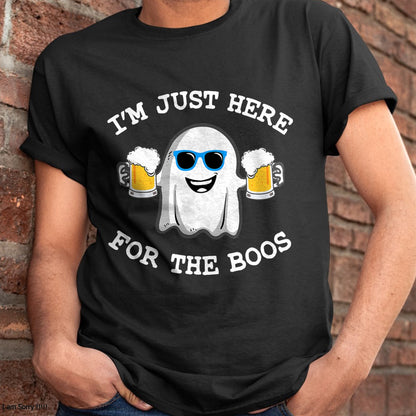 Funny Halloween I'm just here for the boos costume gift T-Shirt - Halloween Unisex T-Shirt/Hoodie - NGHL00