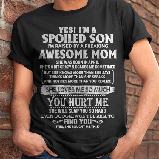 April - Awesome Mom - Perfect Gift For Spoiled Son From Mom - NGHL04 (SKU05-47-04)