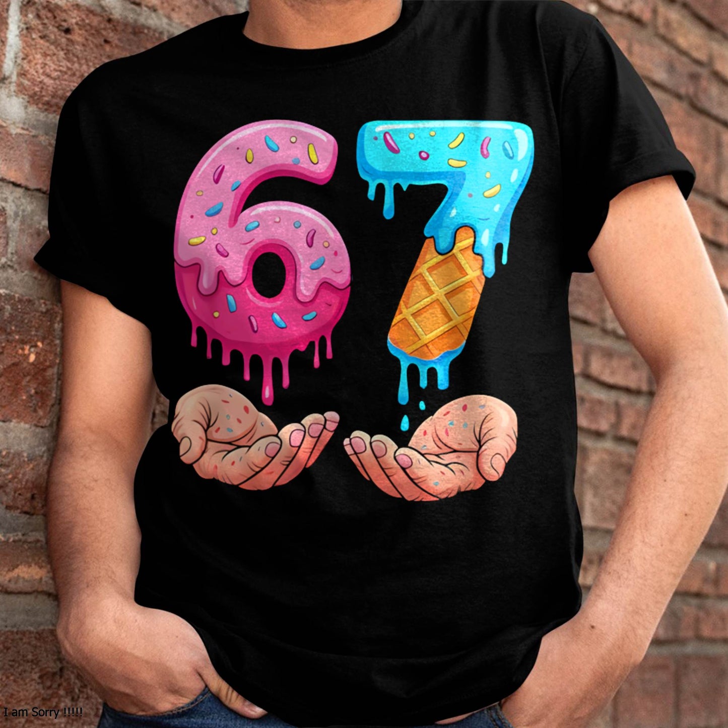 ICE CREAM 6 7 - UNISEX MEME T-SHIRT - NGHL00