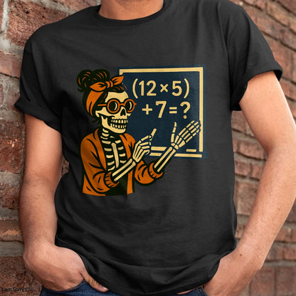 67 Teacher Halloween Skeleton Six Seven Meme Brainrot Math T-Shirt - Halloween Unisex T-Shirt/Hoodie - NGHL00