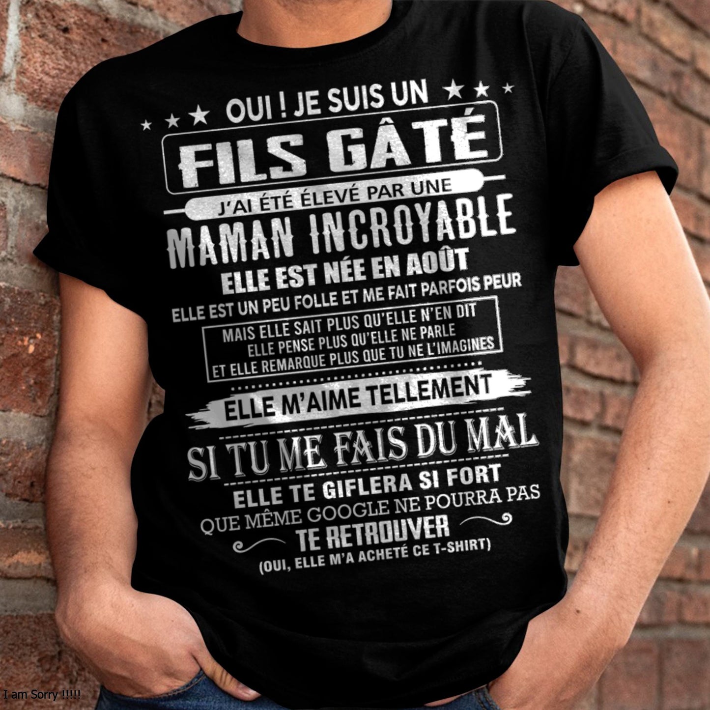 AOÛT - FILS GÂTÉ – CADEAU DE MAMAN - NGHL08 (SKU26T-0172-08)