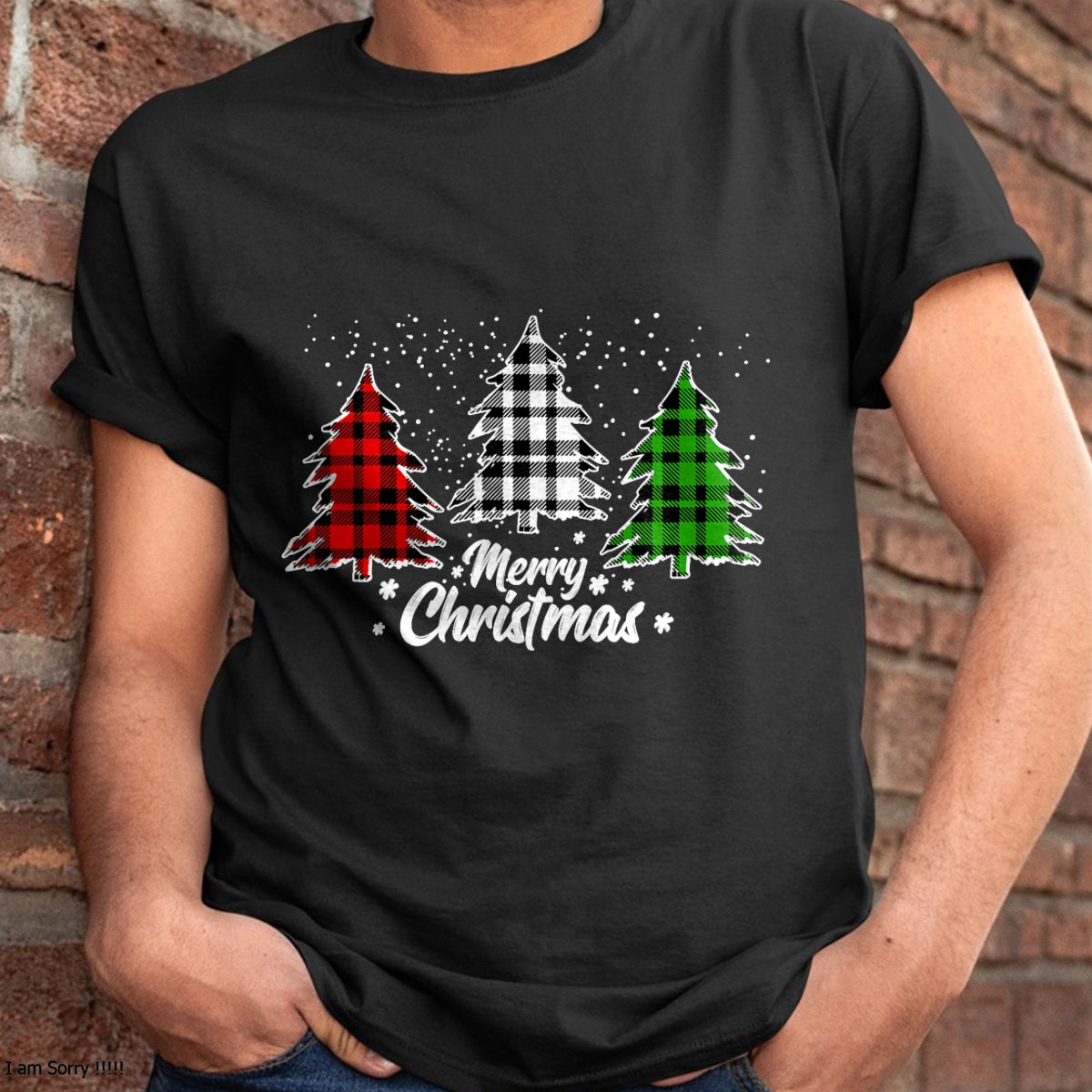 Merry Christmas Tree Xmas Buffalo Plaid Red White Green T-Shirt - Christmas Unisex T-Shirt/Hoodie/Sweatshirt - NGHL00