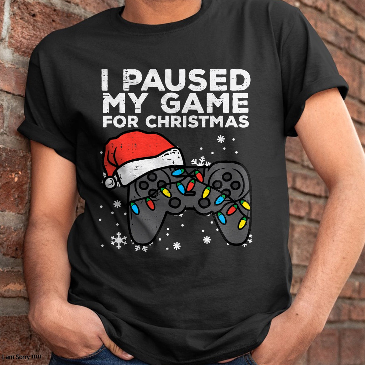 Paused My Game Christmas Gamer Xmas Men Boys Kids Youth Teen T-Shirt - Christmas Unisex T-Shirt/Hoodie/Sweatshirt - NGHL00