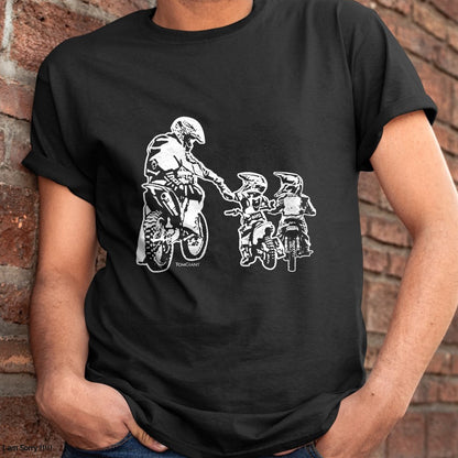Dirt Bike Motorcycle Motocross Father Biker Son Sons Dad T-Shirt - Gift From Dad Unisex T-Shirt/Hoodie - NGHL00 (SKUT-2310EMAILDS-18)