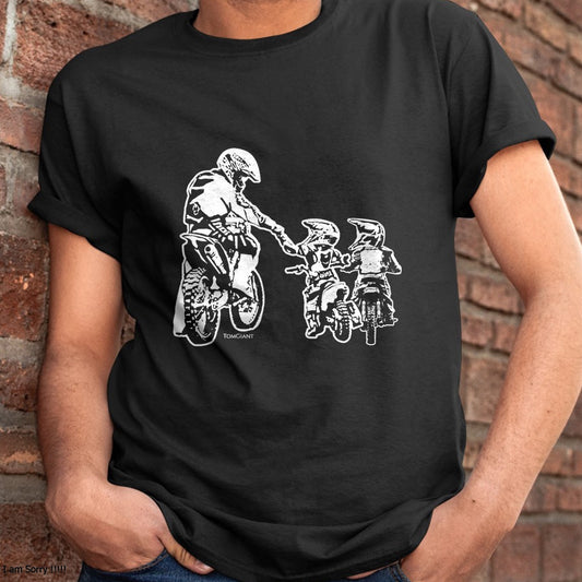 Dirt Bike Motorcycle Motocross Father Biker Son Sons Dad T-Shirt - Gift From Dad Unisex T-Shirt/Hoodie - NGHL00 (SKUT-2310EMAILDS-18)