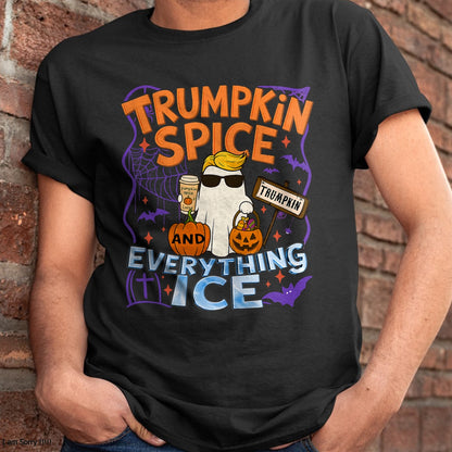 Halloween Trumpkin Spice and Everything Ice Pumpkin Spice T-Shirt - Halloween Unisex T-Shirt/Hoodie - NGHL00