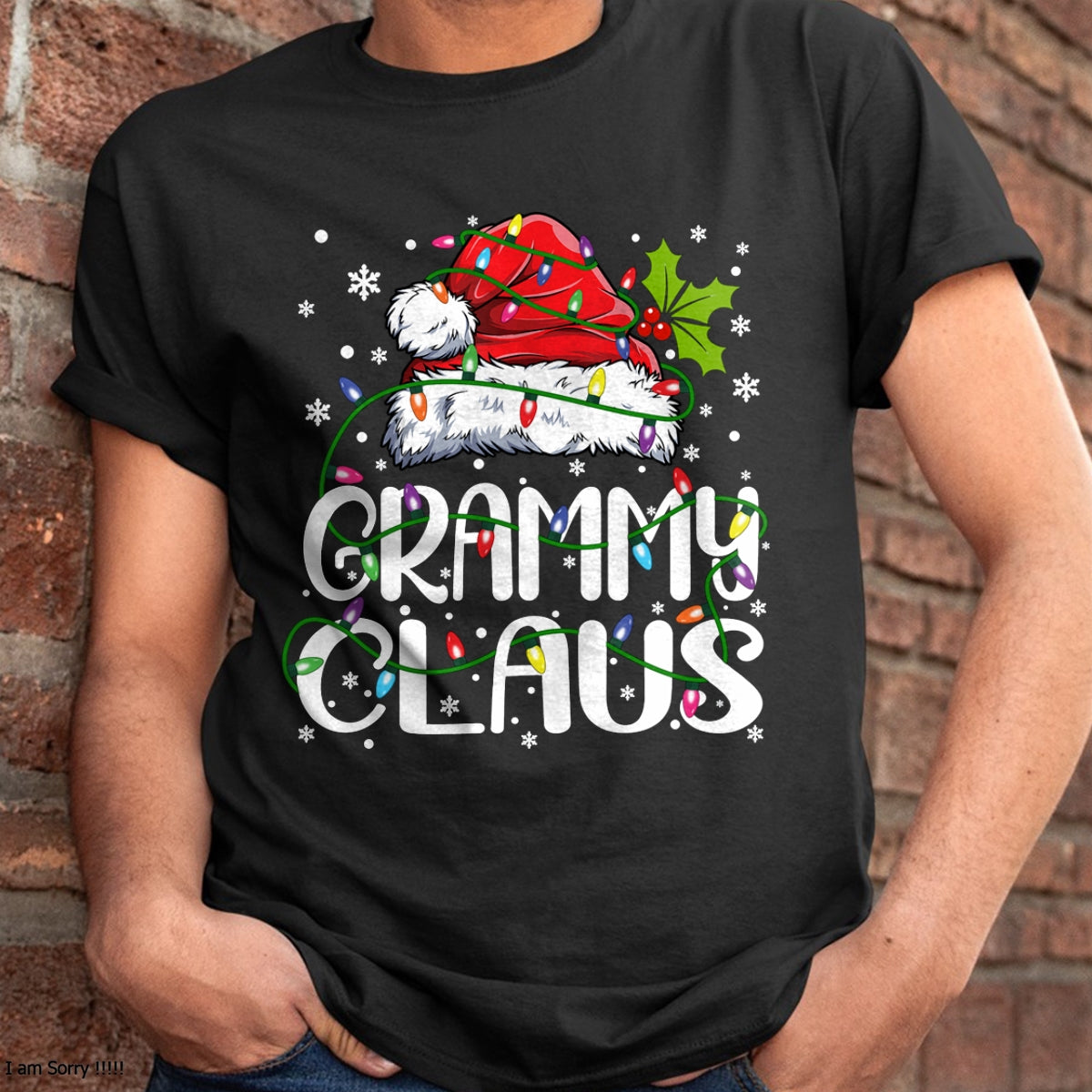 Grammy Claus Shirt Christmas Lights Pajama Family Matching Long Sleeve T-Shirt - Christmas Unisex T-Shirt/Hoodie/Sweatshirt - NGHL00