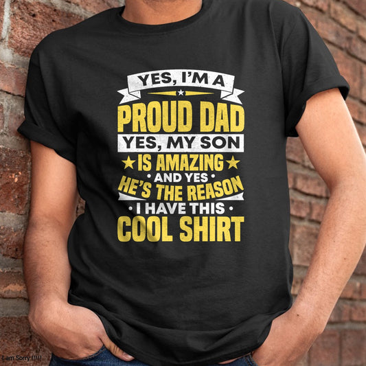 Proud Dad Of A Son Father's Day From Son T-Shirt- Gift From Dad Unisex T-Shirt/Hoodie - NGHL00 (SKUT-2310EMAILDS-42)